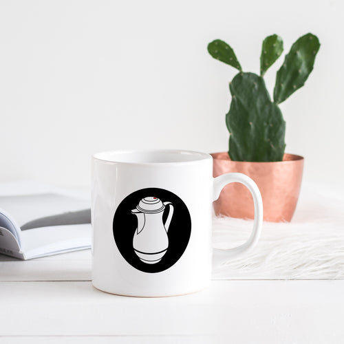 Hvit Kaffekopp med logo