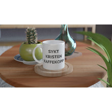 Last inn bildet i Galleri-visningsprogrammet, NYHET! Hvit kaffekopp med tekst og logo